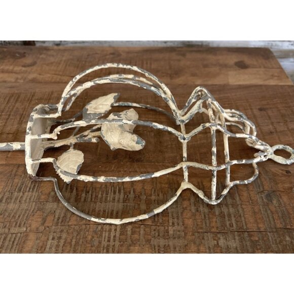 2 Rustic Metal Bird Cage Hooks Leaves Decorative Cottage Core Farmhouse Nature - Picture 5 of 9